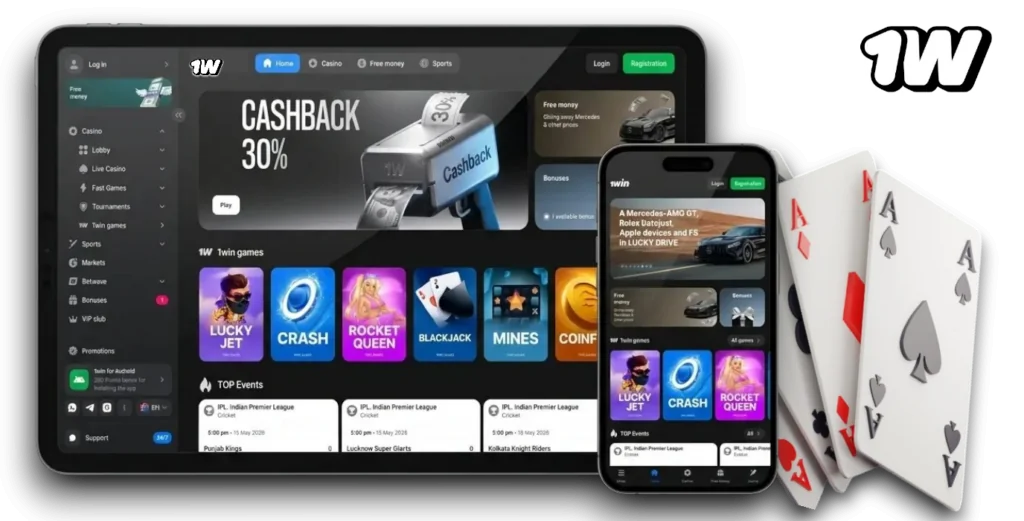 1w Sportsbook, Casino & Live Games